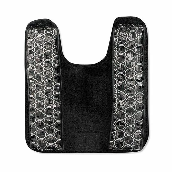 Popular Bath Sinatra Banded Contour Bath Rug Silver - Image 3