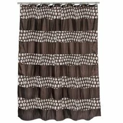 Popular Bath Sinatra Fabric Shower Curtain Black