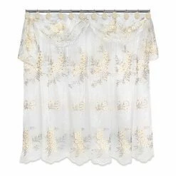 Popular Bath Bloomfield Sheer Shower Curtain & Valance