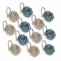 Popular Bath Beautifly 12-pack Floral Shower Curtain Hooks