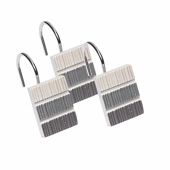 Popular Bath Modern Line Shower Curtain Hooks
