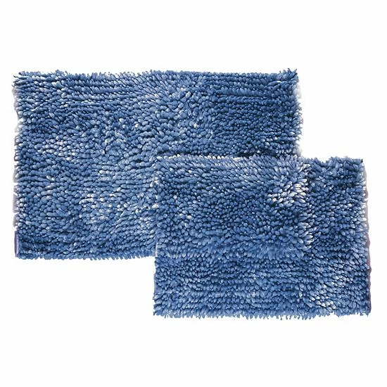 Popular Bath La-Monte Chenille 2-piece Bath Rug Set Steel Blue - Image 3