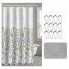 Popular Bath Chelsea 14-piece Microfiber Bath Rug & Shower Curtain Set