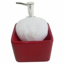 Popular Bath Corra Lotion Pump With Sponge Red