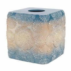 Popular Bath Fallon Tissue Box Aqua