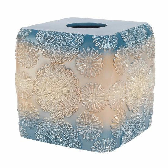 Popular Bath Fallon Tissue Box Aqua - Image 2