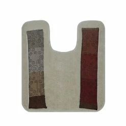 Popular Bath Miramar Banded Contour Bath Rug