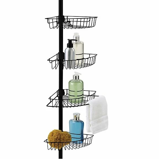 Popular Bath Vista 4-Tier Pole Corner Caddy Silver Metal - Image 2