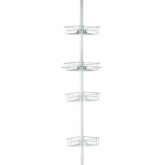 Popular Bath Vista 4-Tier Pole Corner Caddy Silver Metal - Image 5