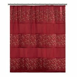 Popular Bath Aubury Fabric Shower Curtain Burgundy