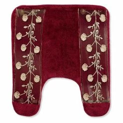 Popular Bath Ombre Rose Burgundy Bath Contour Rug