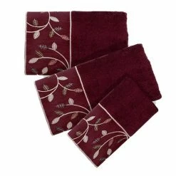 Popular Bath Aubury 3-pc. Bath Towel Set Burgundy