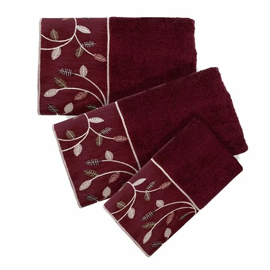 Popular Bath Aubury 3-pc. Bath Towel Set Burgundy