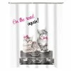 Popular Bath Kittens On Road Shower Curtain