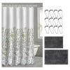 Popular Bath Kate 15-piece Chenille Bath Rug & Shower Curtain Set