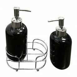 Popular Bath Cleo Bath Accessories Set Black