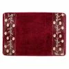 Popular Bath Ombre Rose Burgundy Bath Rug