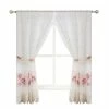 Popular Bath Blossom Rose Window Curtain Burgundy